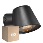 Mehrfachpackung 6x Nordlux Aleria Wandleuchte Metall Schwarz | IP44 - Geeignet für GU10
