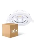 Mehrfachpackung 10x Noxion LED schwenkbar Slim Spot Weiß 6W 550lm - 930 Warmweiß | Ausschnitt 75mm - IP54 - Höchste Farbwiedergabe 