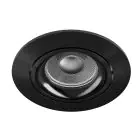 Noxion Einbau Spot Vision MR16 Schwenkbar Glänzend Schwarz | 82mm - Ausschnitt 69mm - IP20 - Inkl. GU10 Sockel