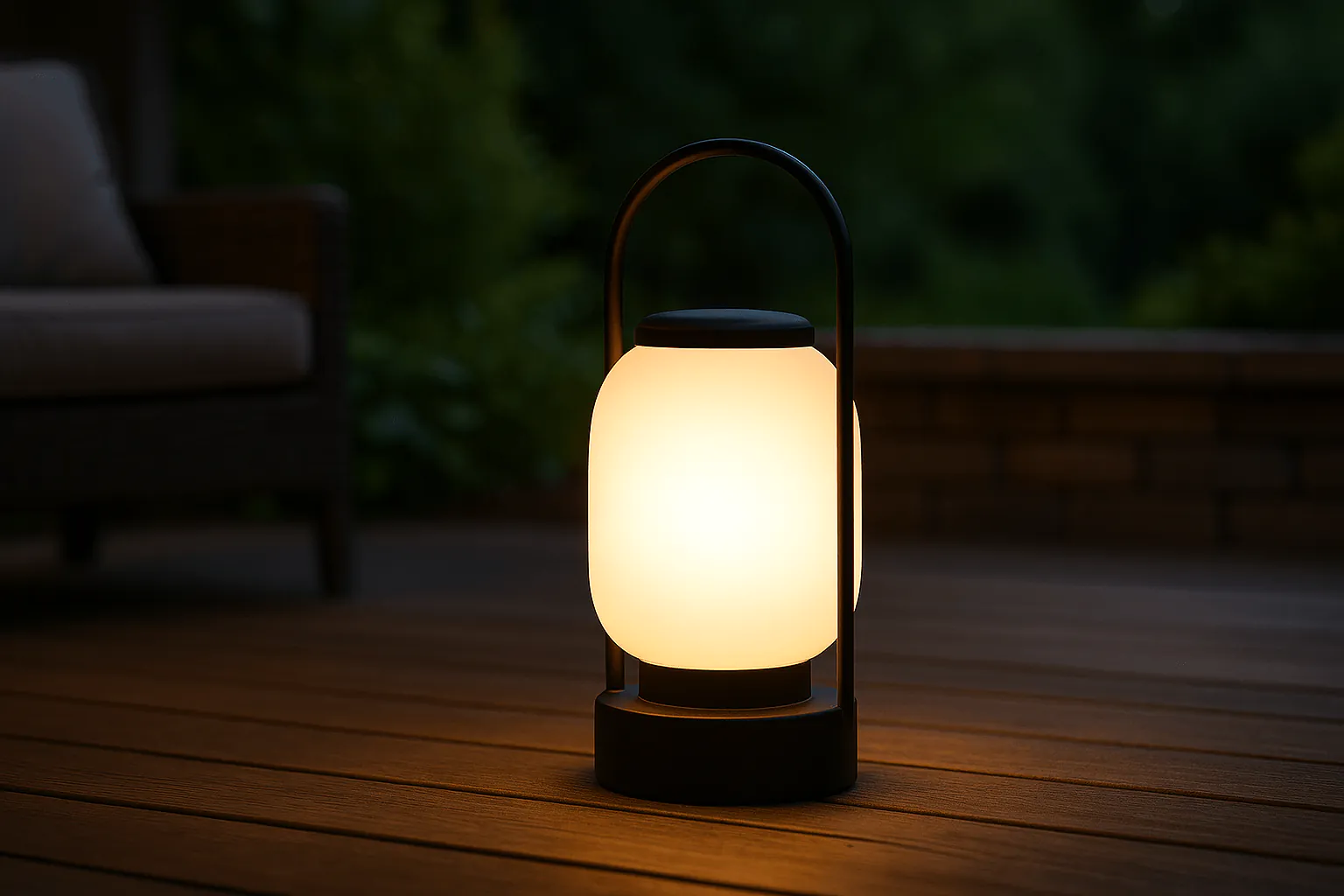 Tragbare Lampe im Außenbereich